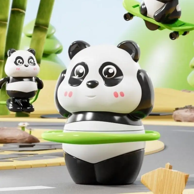 Mooi Panda Sports Ornament, Skateboarding Jump Rope Creatief ornament, vakantiegeschenk voor kinderen en volwassenen F19F