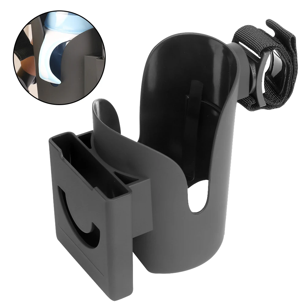 

2in1 Baby Trolley Bottle Shelf Lightweight Durable Feeding Water Phone Holder Black Mobile Rack Cycling Bottle Holder
