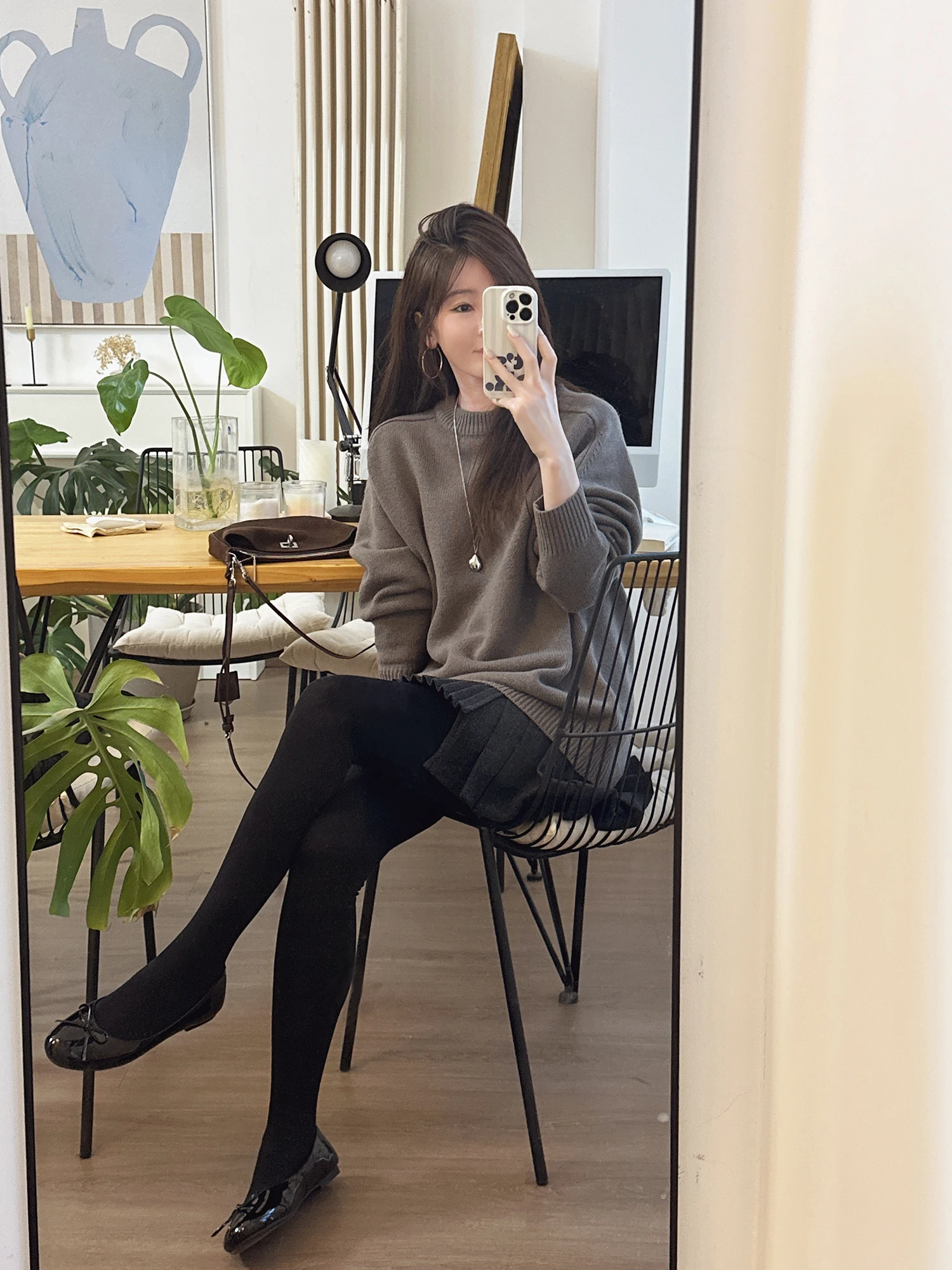 

Модный шерстяной вязаный свитер большого размера цвета кашемира, теплый, осенне-зимний, с круглым вырезом, длинными рукавами, для повседневной носки, онлайн-продажа