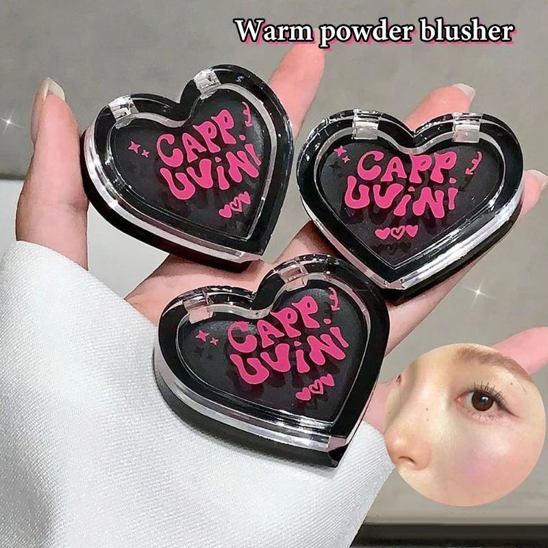 الحب شكل كابوفيني أحمر الخدود الأسود تغيير أحمر الخدود الخد تينت كريستال ترطيب الورد أحمر الخدود شفافة تشانغ جل روج كريم