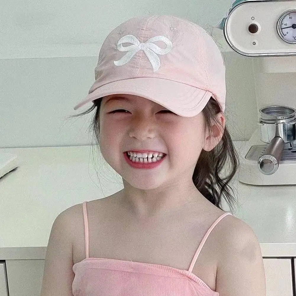 قبعة صيفية للأطفال قابلة للتنفس مطبوعة على شكل فراشة مع فتحة ذيل حصان للحماية من الشمس للفتيات قبعة شمس للأطفال قابلة للتعديل #2