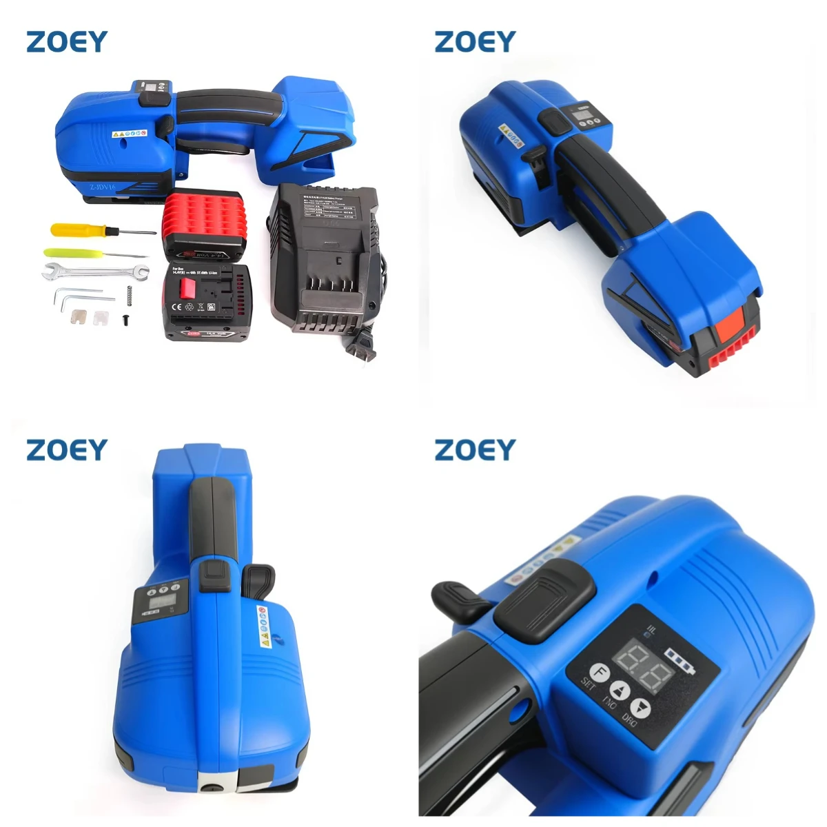 

STLF OYPAutomatic Heavy Multi-Function pp Plastic Poly Strap Wrapping Tool Carton Three-in-one Handheld Battery Strapping Machi