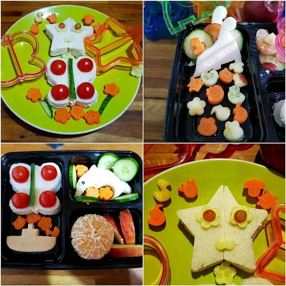 Cortador de sándwich para niños, molde de pan de dibujos animados, ardilla, perro de mar, cuchillo de pan, sellador para fiambreras Bento, accesorios