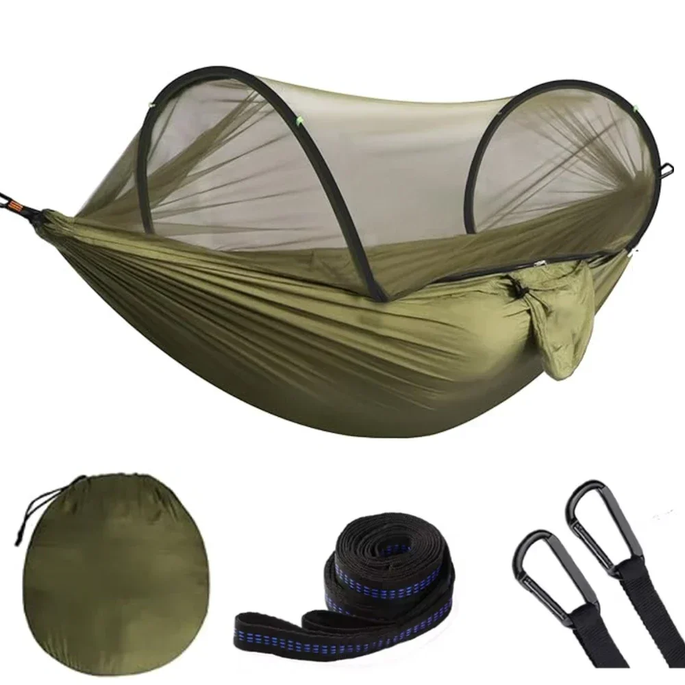 

Low-cost Parachute Nylon Portable Hammocks Outdoor Camping Hammock Tent With Mosquito Net For Hiking Travel