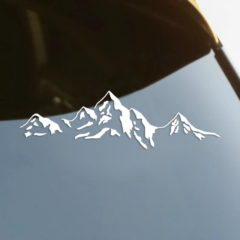 Mountain Die-Cut Vinyl Decals Waterproof Landscape Stickers Multiple Sizes Fit Car Bumper Rear Window Laptop