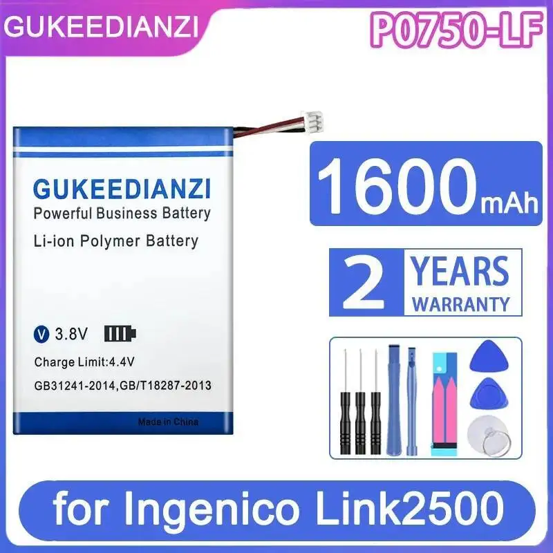 نقطة - من البيع بطارية طرفية لـ Eve Ingenico Link 2500 1ICP5 39 58 بديل موثوق P0750-LF 1600Mah #1