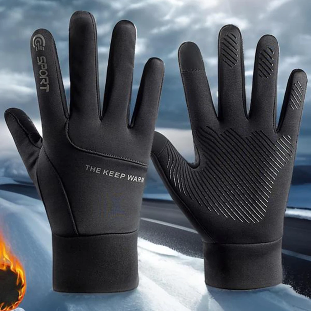 

Winter Thermal Gloves Windproof Non-Slip Warm Accessories for Cold Weather Protection