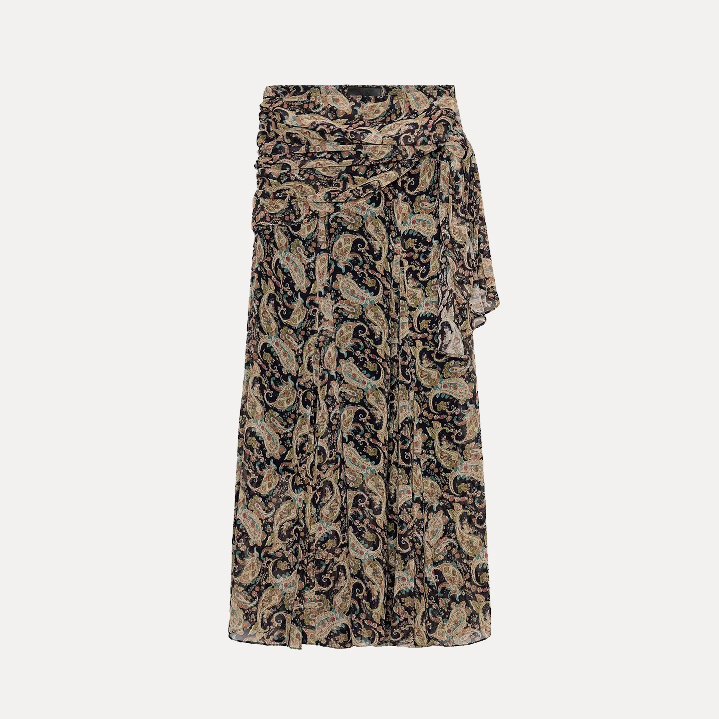 Ele Paisley Print Long Dr Z Women's Faion High Waist Midi Skirt Autumn Collection Daily Wear Other/Other