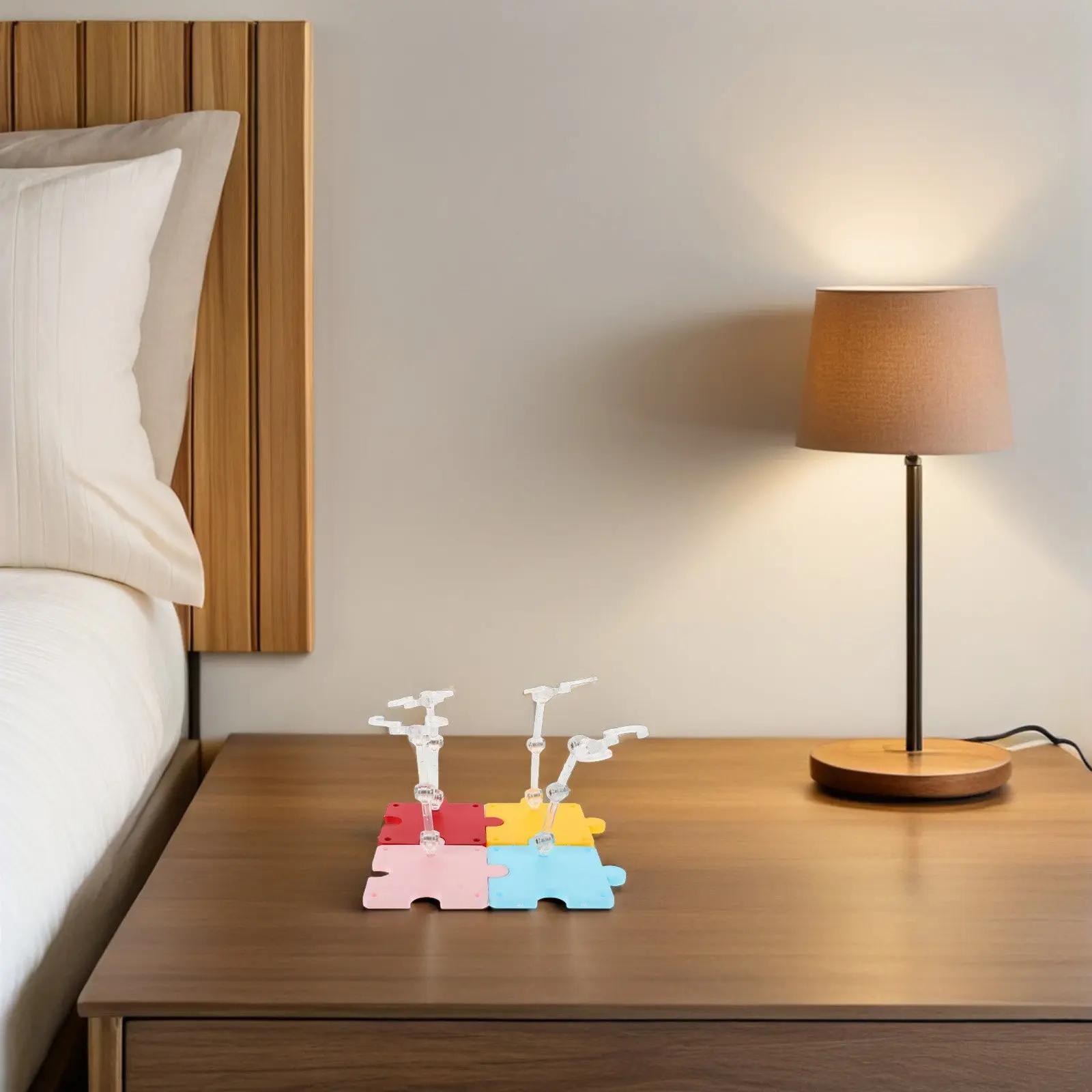 

4Pcs Block Display Stand Flexible Assembly Support Base for Action Figures Miniatures Collectibles Stable Holder Vertical