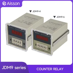 JDM9-4 JDM9-6 4-digit 6-digit Digital Counter Relay Accumulation Power Outage Memory Reset  PNP Sensor DC24V AC220V AC380V