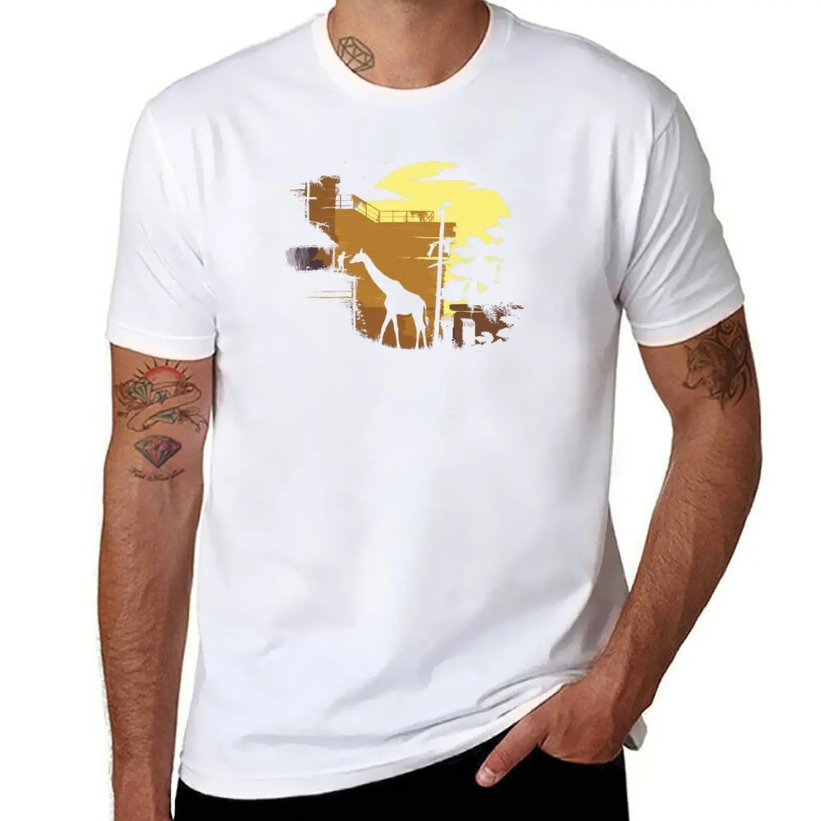 

Ellie & Giraffe T-Shirt t shirt man cotton t shirts designer T-Shirt
