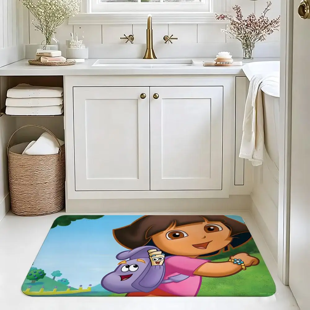 Cartoon character D-DoraS the ExplorerS Floor Mat carpet diatom mud bathroom quick-drying absorbent floor mat household bathroom