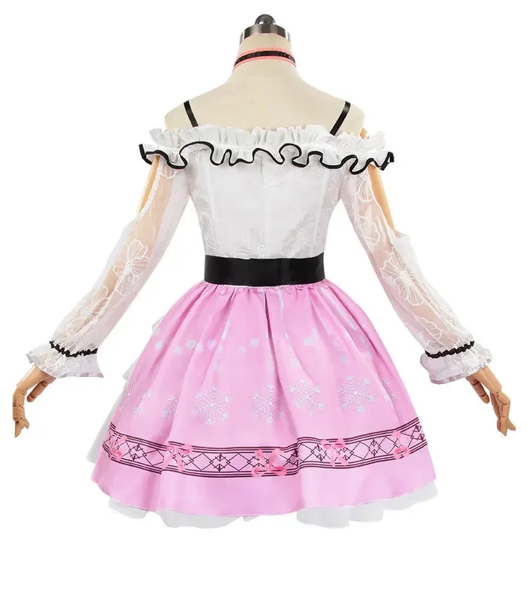 Nikki Cosplay Anime Infinity Nikki dulce vestido rosa Lolita uniforme peluca conjunto traje de fiesta de Halloween para mujeres traje de fiesta de vacaciones