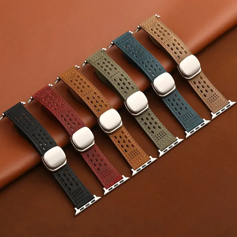 애플워치용 가죽 밴드 10 11 46 42mm 울트라 3 2 1 49mm SE3 40 44mm 빈티지 팔찌 iWatch 9 8 7 45mm 38/41mm 손목밴드