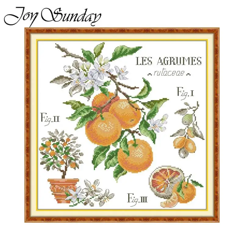 Cross Stitch Kit  Legend - Orange HD Pattern Counted Stamped Fabric Aida16/14CT Printed Fabric  DIY Embroidery Set Joy Sunday - view 2