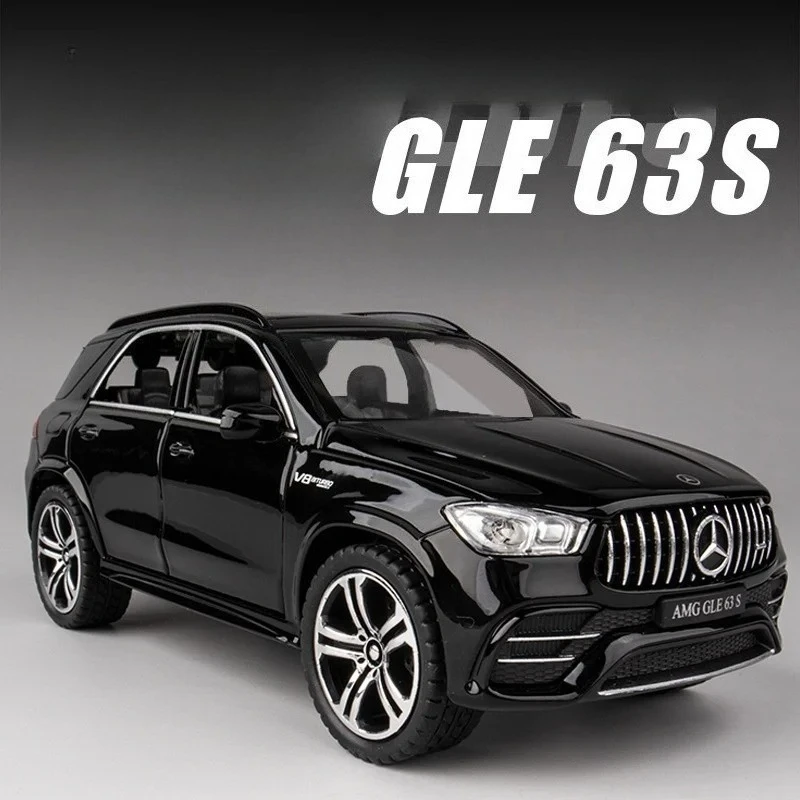 

1:32 GLE 63S внедорожник, модель автомобиля из сплава, литой под давлением звук, свет, игрушки, аксессуары для показа автомобилей, коллекционная коробка, детская игрушка в подарок