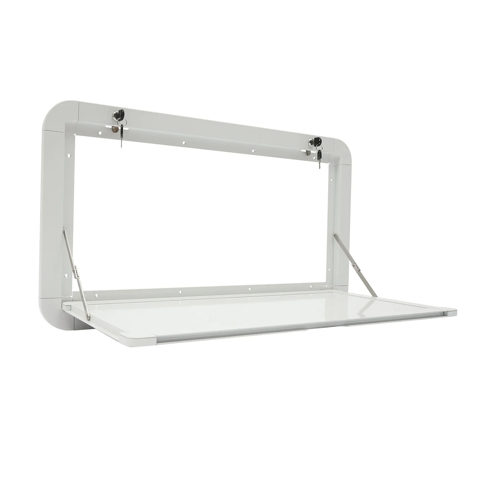 Table extérieure pliante de pique-nique de caravane de RV de bâti de mur en aluminium blanc 800 x 450mm