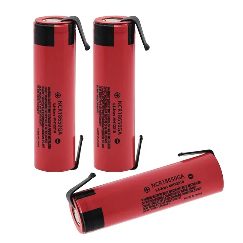 Original NCR 18650GA 30A discharge 3.7V 3500mAh 18650 rechargeable battery toy flashlight lithium battery + DIY Nickel