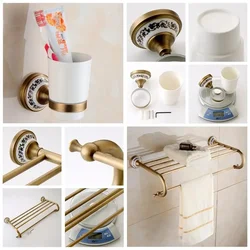 Antique  Bathroom Accessories Set Towel Rack Towel Rack Toilet Paper Holder Ceramic Bathroom Bathroom Decoration Accessories