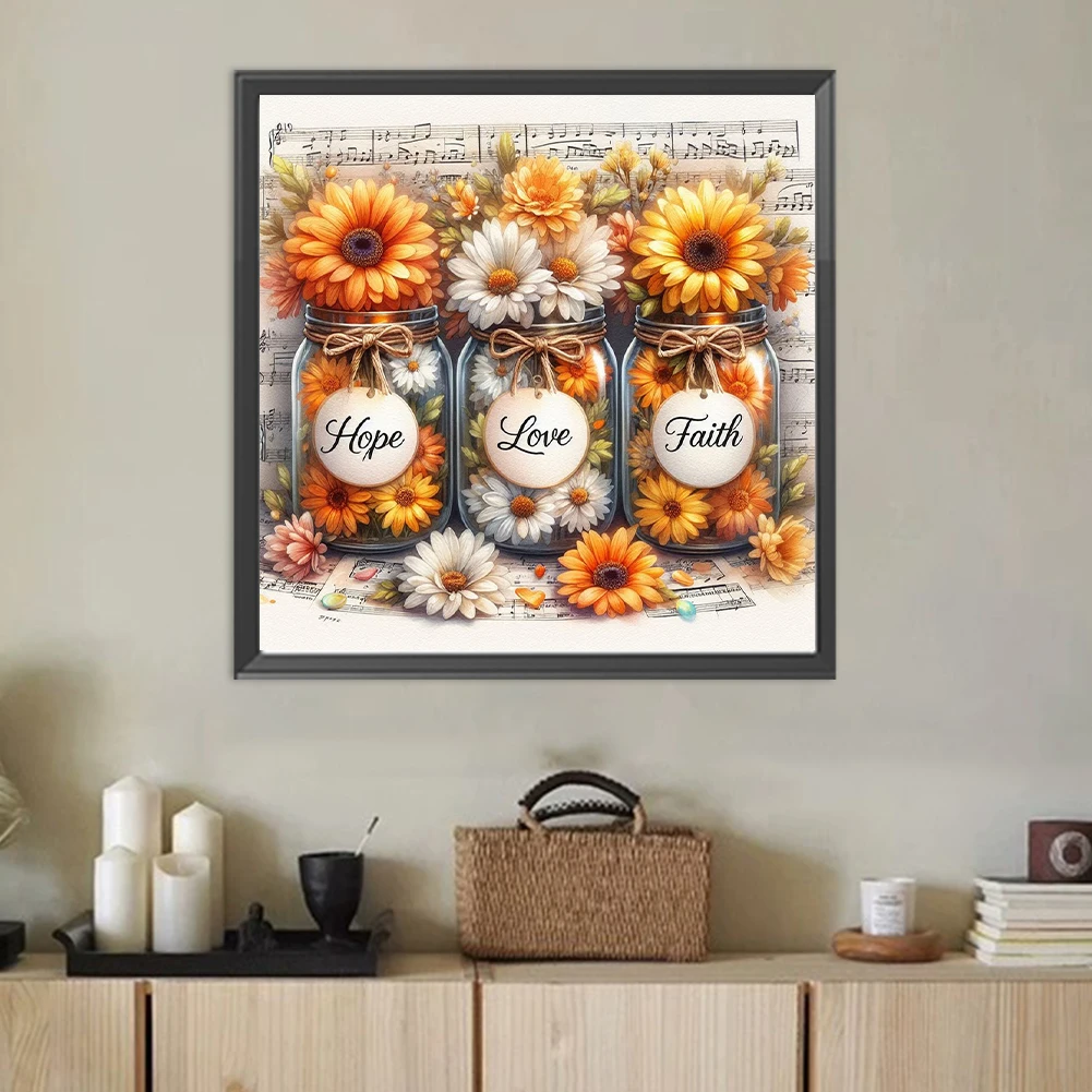 

1pc DIY Paint by Number Kit Sunflower Frameless Canvas Wall Art Gift Idea