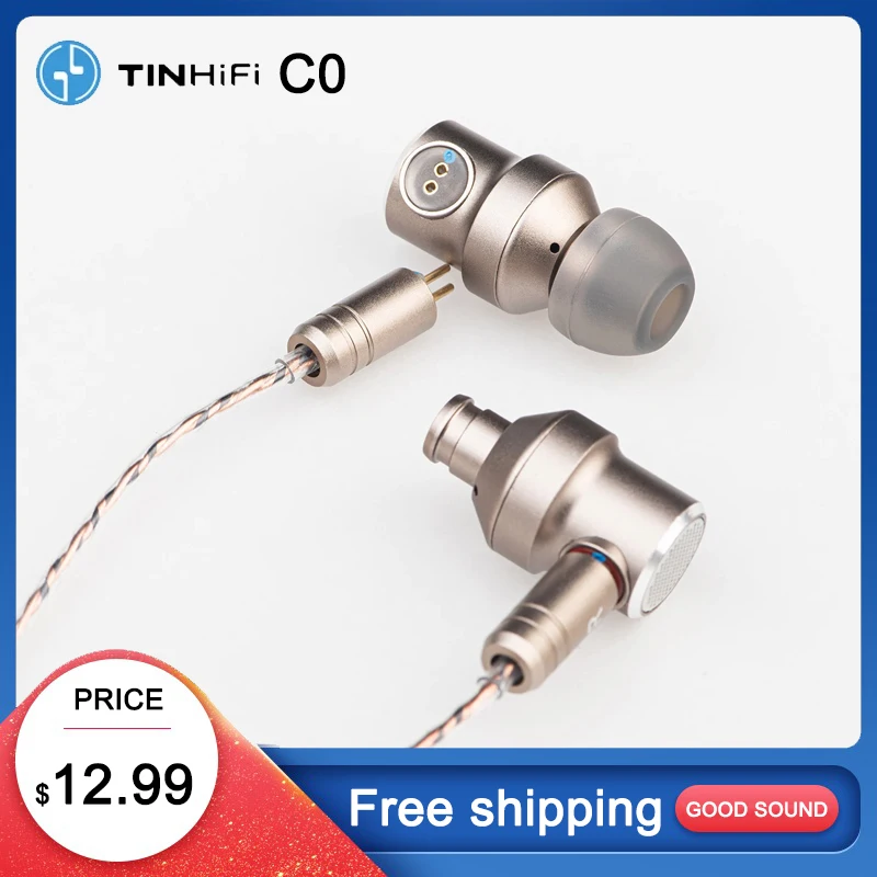 TINHIFI C0 Elf In-Ear Monitor HiFi Earphones with Aerospace-Grade Aluminum Body PU+Titanium Composite Diaphragm Open-Back Design