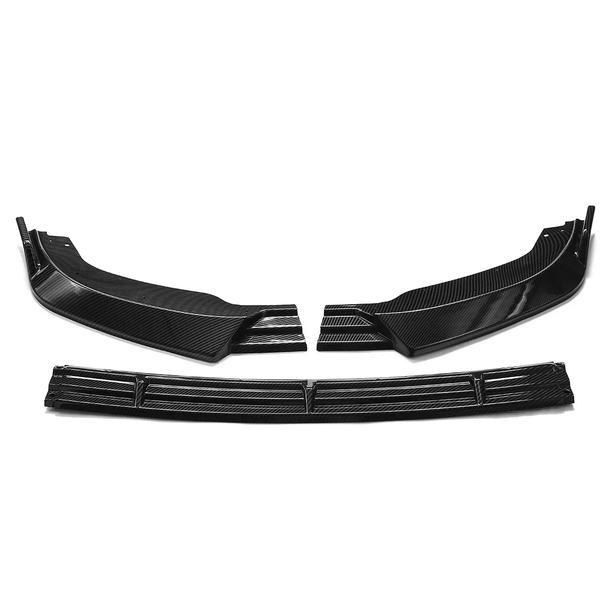 

3x Car Front Bumper Splitter Lip Diffuser Deflector Lips Body Kit Spoiler Guard Protector Cover For Infiniti G37 Sedan 2010-2013