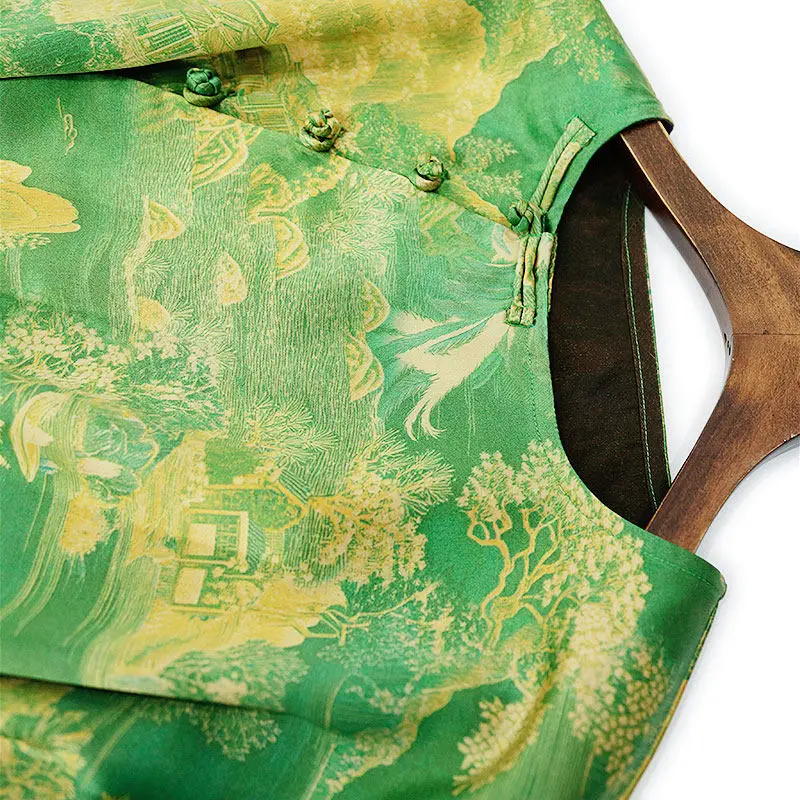 แฟชั่นผู้หญิงปี 2026 สไตล์ใหม่ ผ้าไหมมัลเบอร์รี่แท้ 100% ขนาด 60 มม. ผ้ากวางตุ้งเนื้อละเอียด คอทรงกลม แขนยาว ลายพิมพ์