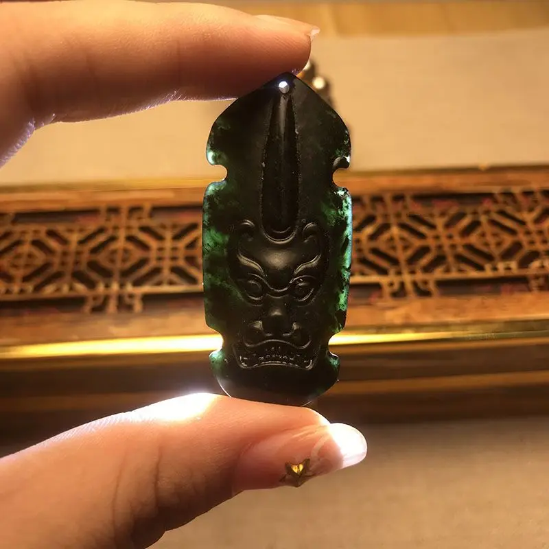 

Medicine King Stone Retro Beast Face Token Pendant Talisman Pendant