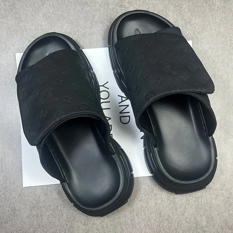 

Уличные шлепанцы для мужчин, летняя верхняя одежда, повседневные спортивные пляжные сандалии 2024, нескользящие сандалии на толстой подошве, трибутомия