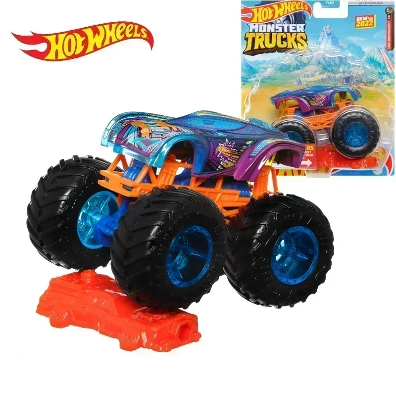 Original Hot Wheels Auto Monster Truck 1/64 Giant Räder Muscle Jeep Große Füße Voiture Modell Spielzeug für Jungen Kinder Geburtstag geschenk