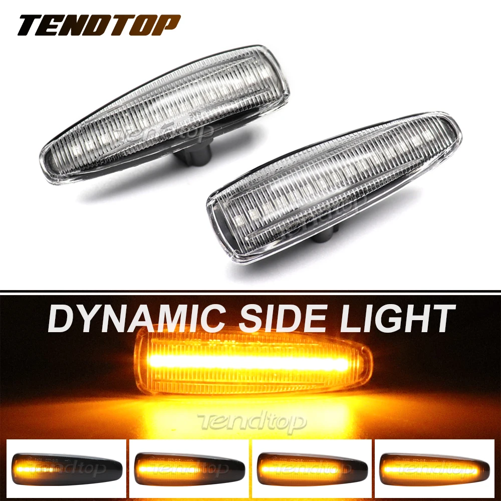 For Mitsubishi Outlander Sport  Evolution X Dynamic Blinkers LED Turn Signal Side Marker Indicator Bulb Car Light