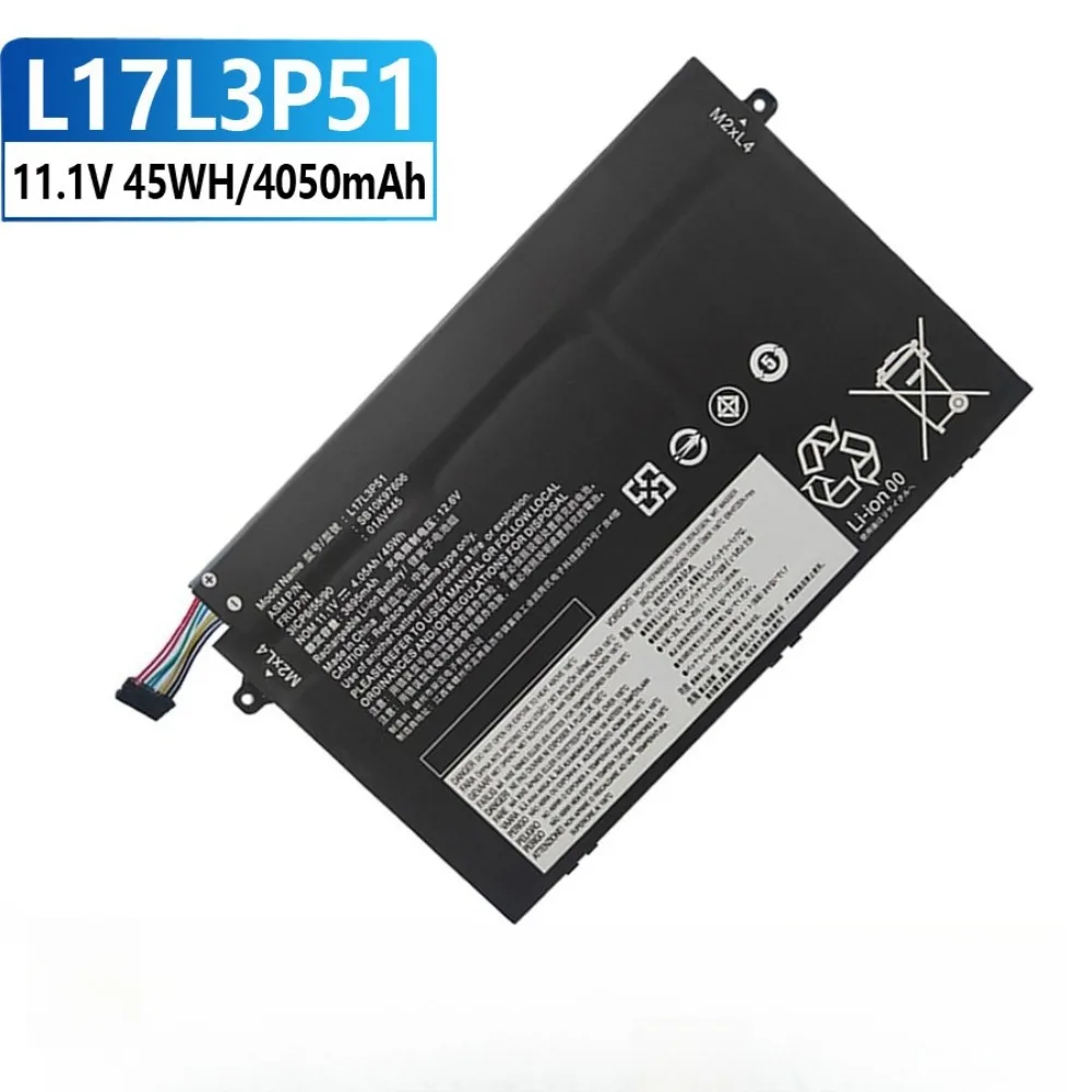 Battery For Lenovo ThinkPad E480 E485 E490 E495 E580 E585 E590 E595 E14/E15 Gen 1 R480 R490 01AV445 L17M3P52 4050mAh L17L3P51