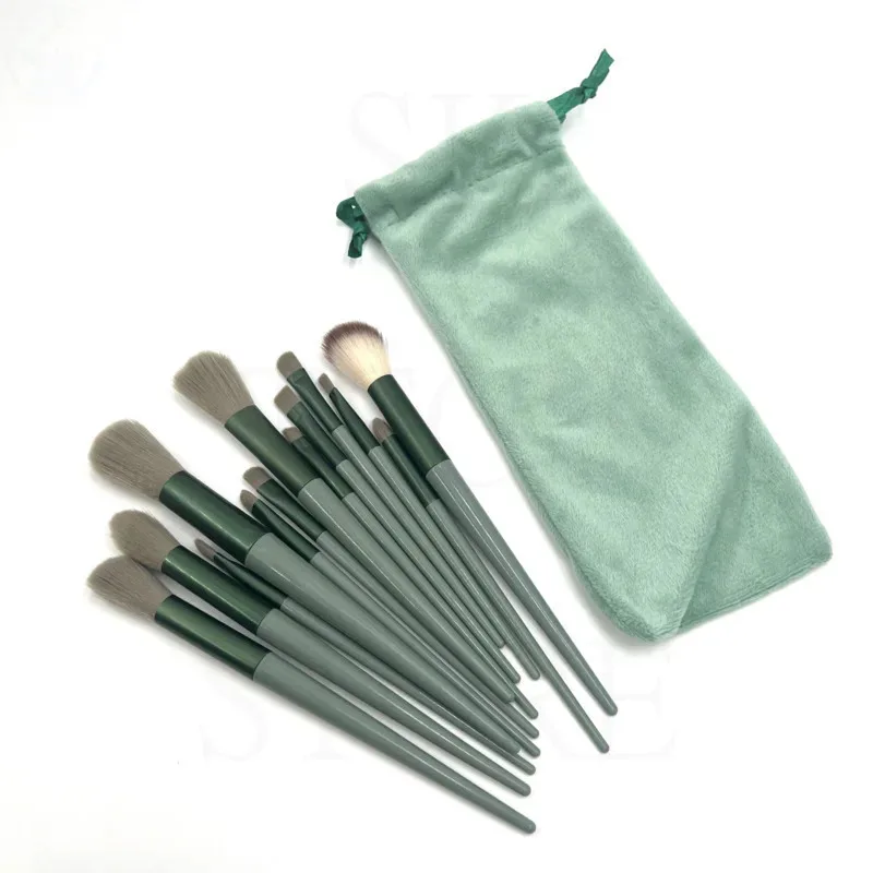 13Pcs Tapered Crease Blending Brush Eyeshadow Make Up Cosmetic Kit Maquiagem Smudge Eye Makeup Brushes 3D Nose Shadow