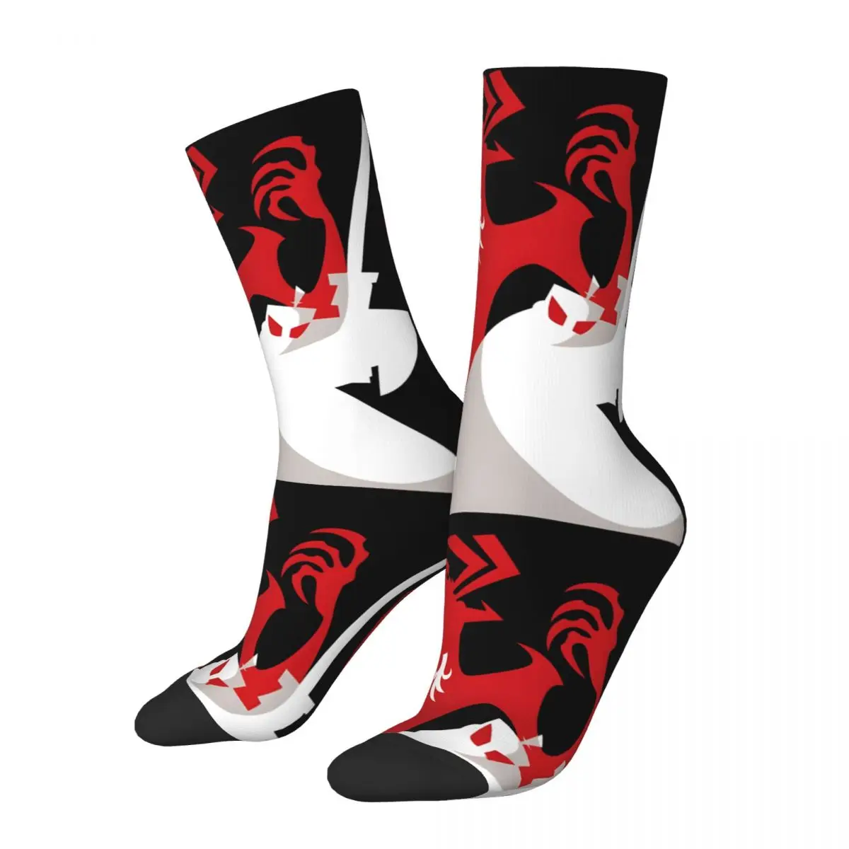 Retro The Rivals Men's compression Socks Unisex Samurai Jack Street Style Pattern Printed Novelty Crew Sock