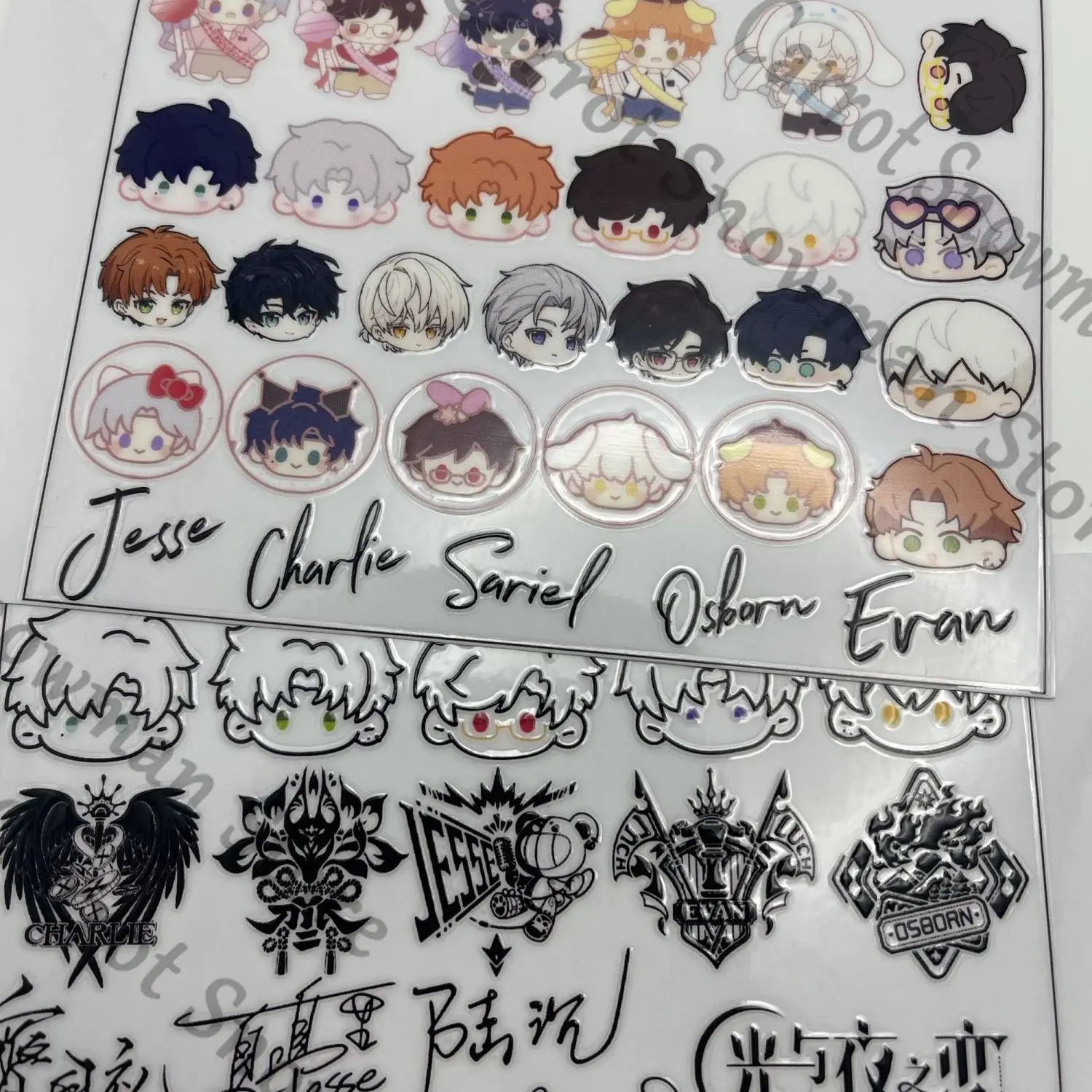 Свет и ночь Эван Осборн Чарли Сариэль Джесси Экспресс посылка аниме наклейка наклейка бирки канцелярские принадлежности косплей мультфильм