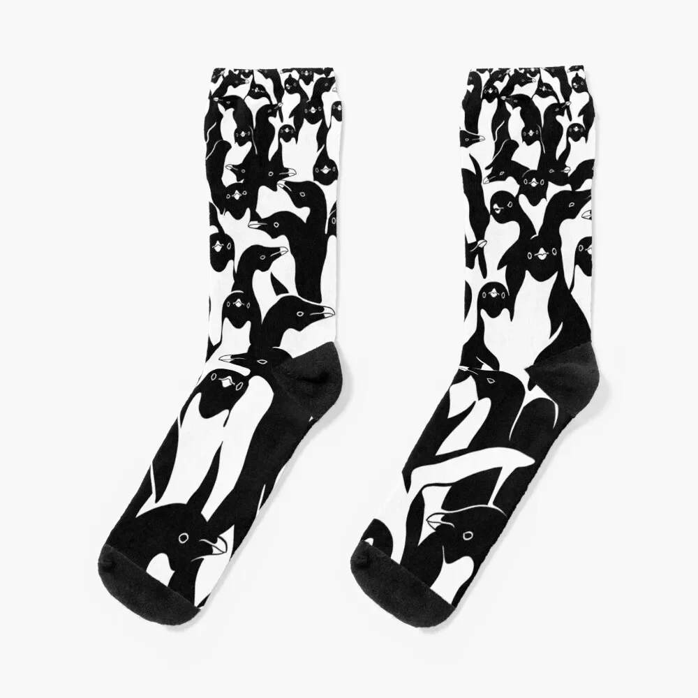 

meanwhile penguins Socks New year's christmas gift Non-slip custom Socks Men's Women's