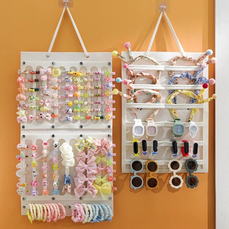 1pc Hair Accessories Hanging Storage Organizer Wall Decoration Hair Bows Storage Hair Clips Hair Rope Glasses Organizing Storage