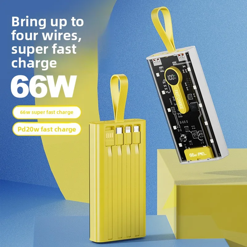 10000mAh 66W PD2 Fast-Charging Power Bank Large-Capacity Mobile Power Supply