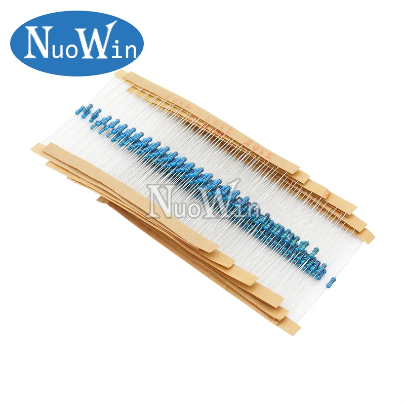 600pcs/Lot 300pcs/Lot 30 Values 1/4W Resistance 1% Metal Film Resistor Pack Assorted Kit 1K 10K 100K 1M 100 220 470 ohm