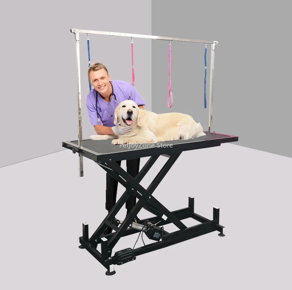 

Adjustable Height Electric Dog Grooming Table Professional Lift Pet Grooming Station With Arm And Noose For Salon Spa