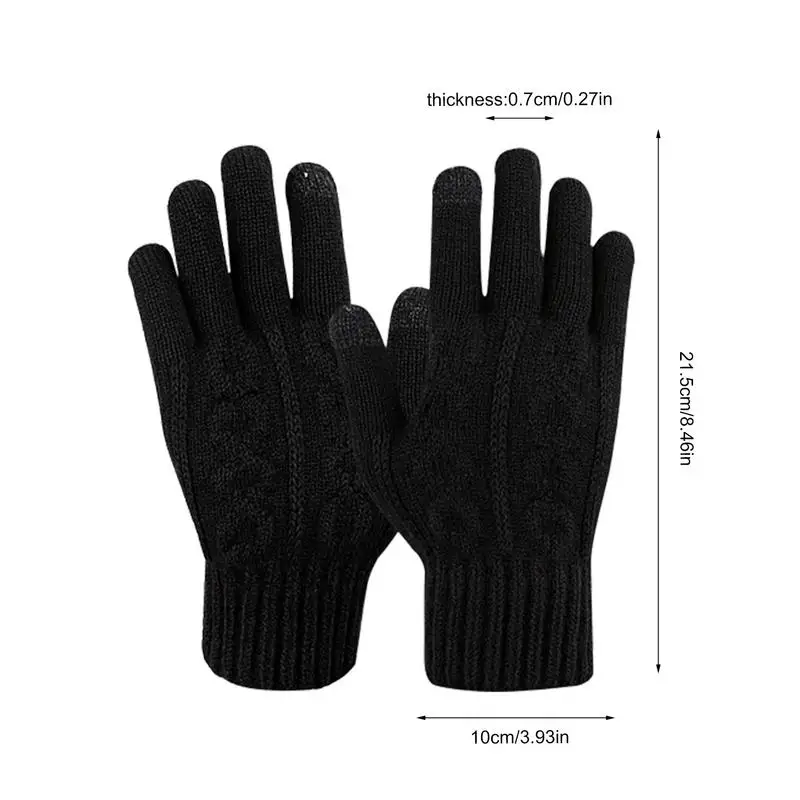 Cycling Gloves Warm Touchscreen Gloves With Non Slip Fingers Thickened Winter Gloves Outdoor For Women Men Keep Hand Warm