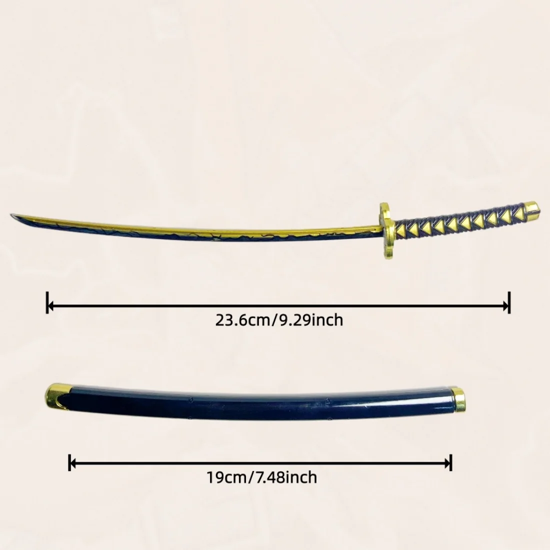 9.3 inch Demon Slayer Kaigaki Metalen Katana Zwaard Ninja Mes Originele Samurai Japanse Katana Sabel Cosplay Accessoires Prop Speelgoed