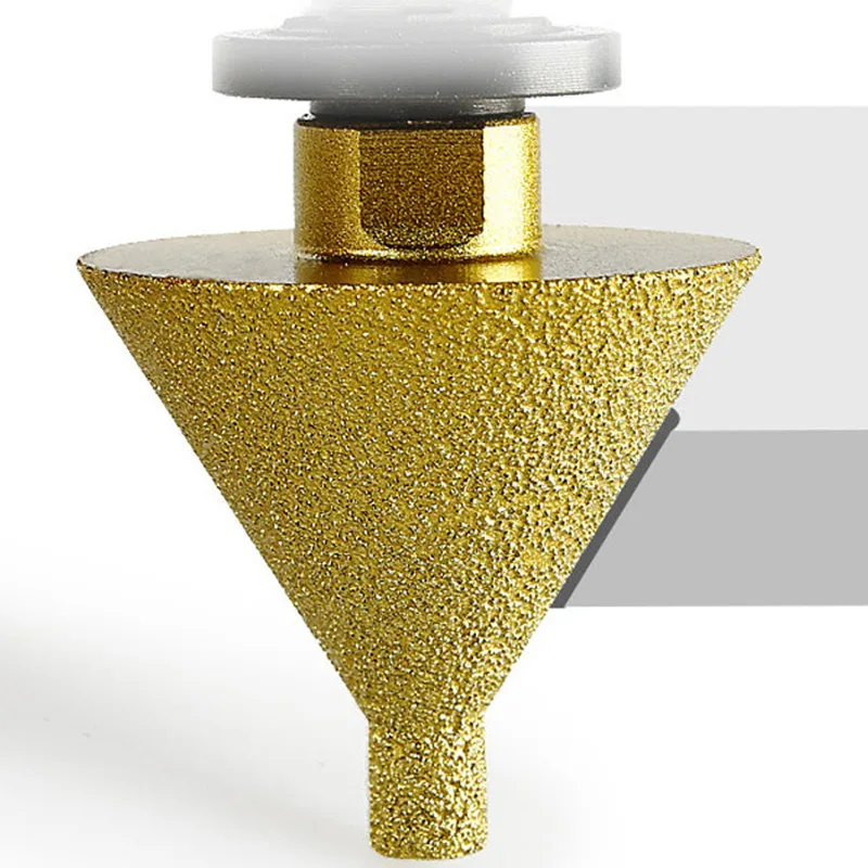 Açılı Taşlamalar İçin Elmas Pah Pah Ucu Kiremit Seramik Pah Düzeltme M10 Konu için Delme Genişleyen Matkap Ucu