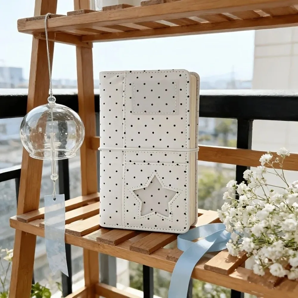 Polka Dot Hand Account Cover Shell Cloth Binder Twill Texture Binder Notebook Cover Shell Premium Quality Simple