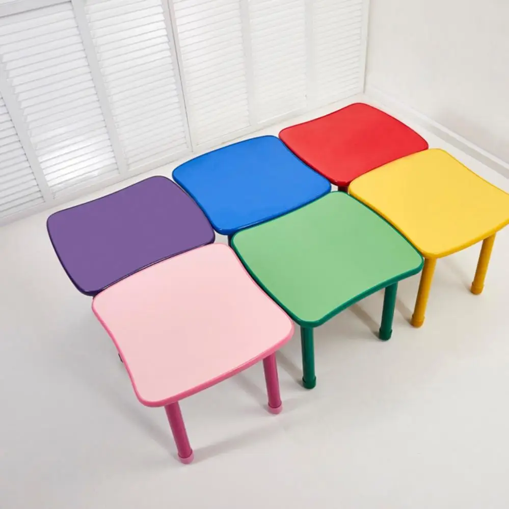Modern Design Kids' Furniture Sets Plastic Round Table And Chair For High School Classroom Use