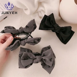 Sweet Elegant Bow Claw Clip Women's Large Size Bun Fancy Barrettes Hair Clips Back Head Height Horsetail Headwear Hairwear