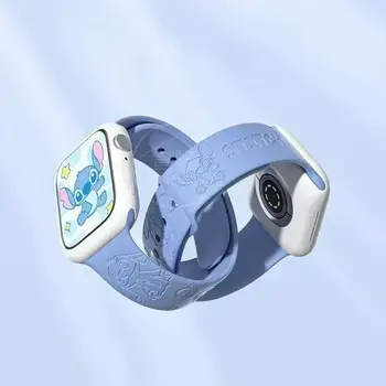 熱門可愛史迪奇錶帶,適用於蘋果手錶 38mm/40mm/41mm/42mm/43mm/44mm 錶帶,動漫矽膠運動錶帶,適用於 iWatch 8 Ultra,全新 8 最佳銷售 蘋果手錶迪士尼 - №2