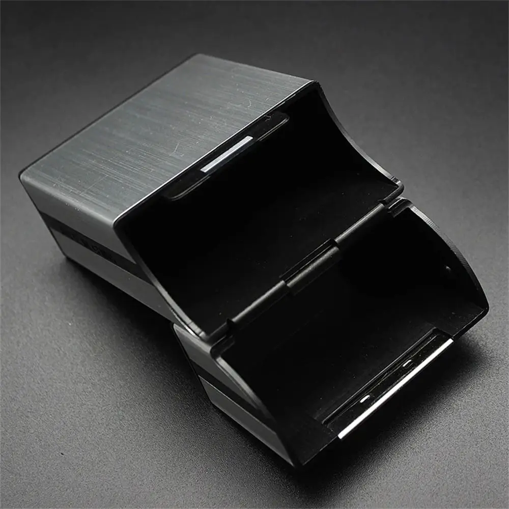 Metal Box Men Business Card Holder Aluminum Alloy Magnetic Button Name Card Holder Storage Container Case Pocket Box Men Gift