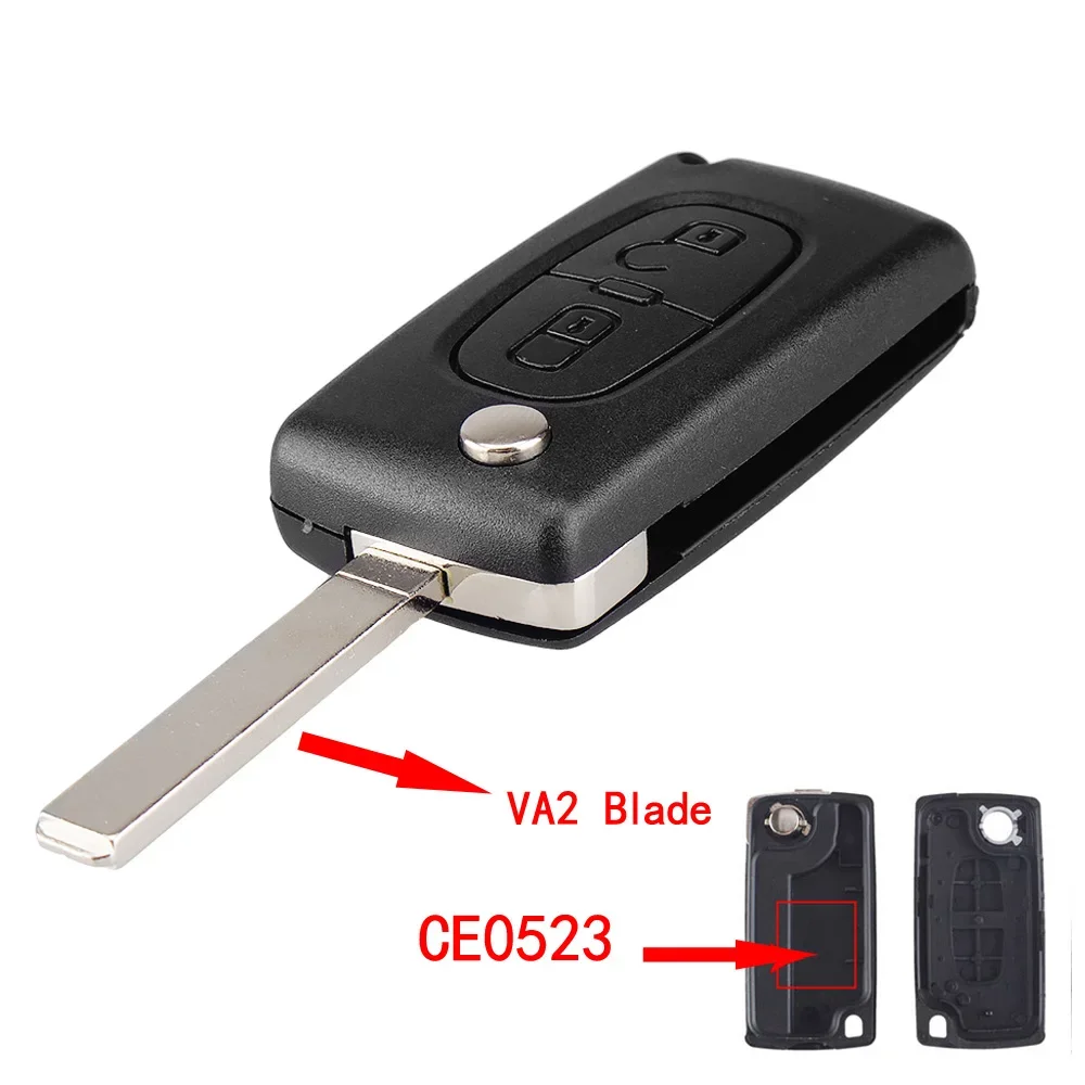 KEYYOU 3 Tasten Flip Remote Auto Schlüssel Fall Fob Shell Für CITROEN C2 C3 C4 C5 C6 C8 XSARA PICASSO mit Klinge Nut CE0536