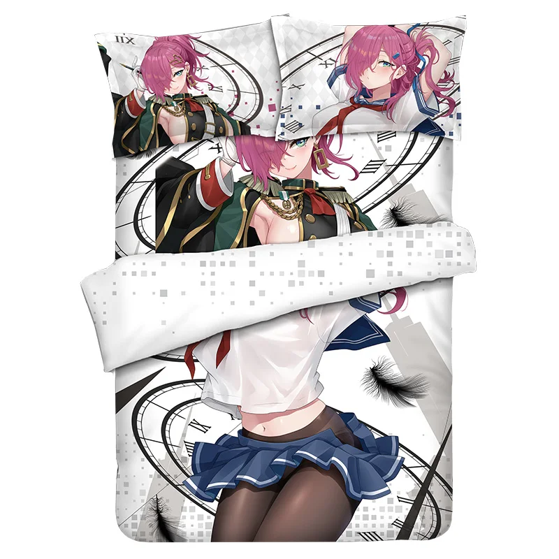 Azur Lane Anime Bedding Set Pillowcase Soft Comforter Duvet Cover Sets RN Trieste 4 pcs